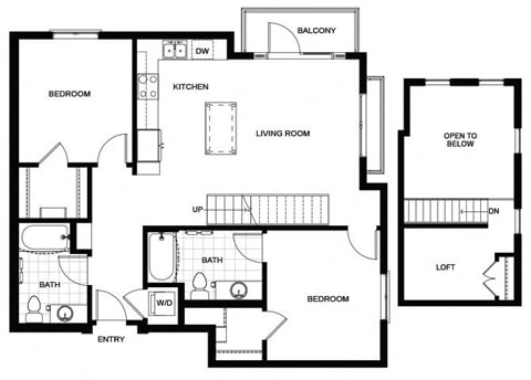 B16  Floor Plan at Candara at Hancock Park Apartments in Los Angeles CA